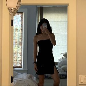 Zara strapless mini dress with slit